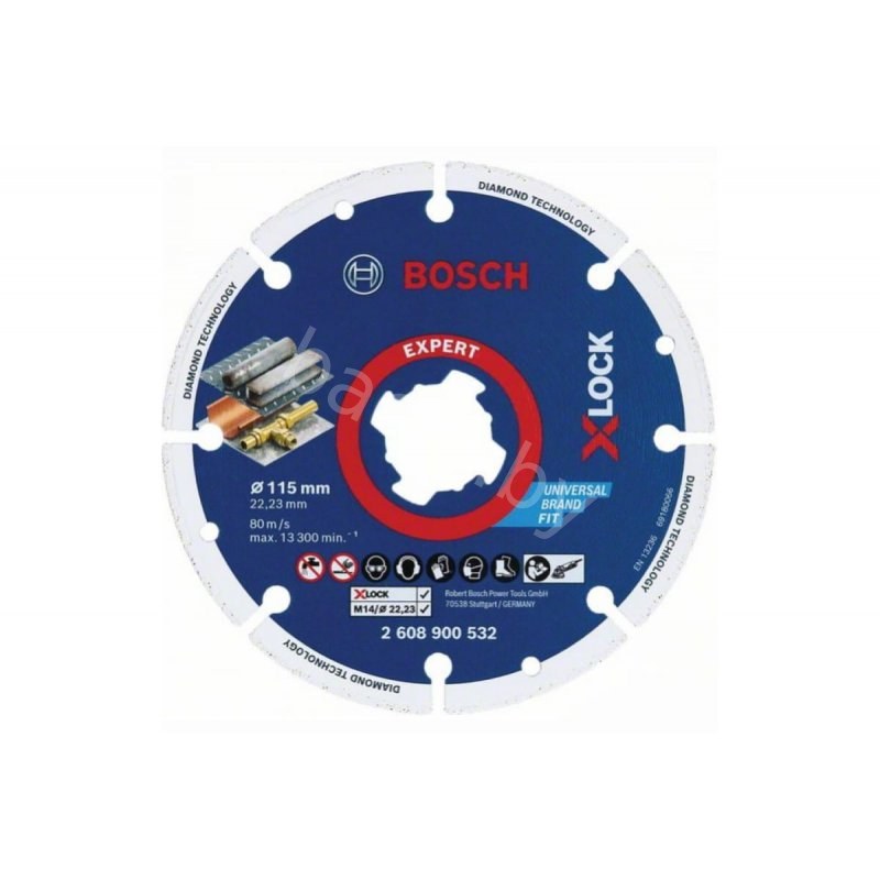 Круг алмазный по металлу Expert for Metal D115 22,23мм X-LOCK 2.608.900.532