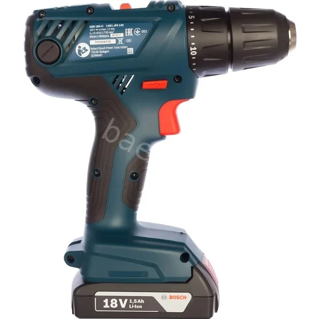 Шуруповерт аккумуляторный GSR 180-LI (2акк. 2,0 А/ч) в чемодане 0.601.9F8.109