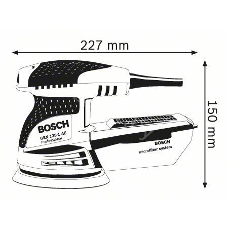 Эксцентриковая шлифмашина BOSCH GEX 125-1 AE в кор., арт.0601387500 (Малайзия)