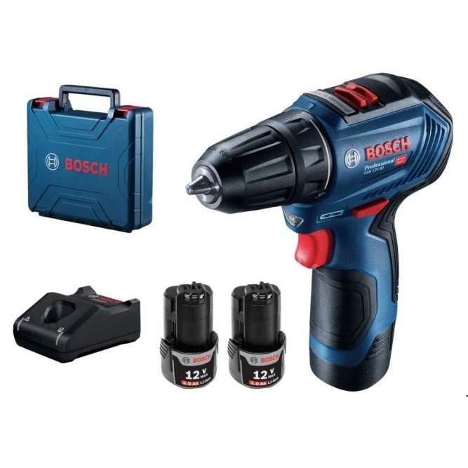 Шуруповерт GSR 12V-30 аккумуляторный (30Nm/2*2,0Ah/ Кейс), BOSCH,Малайзия. Артикул : 0.601.9G9.000