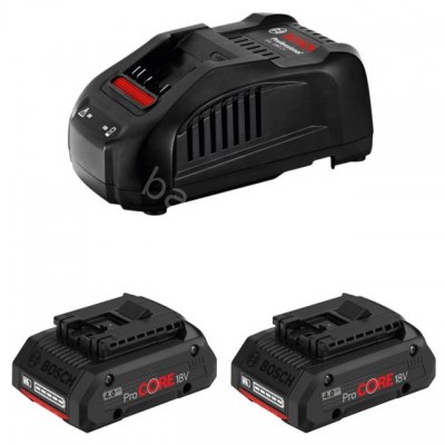Комплект из 2 аккумуляторов Procore 18V 4,0Ah + GAL1880 CV 1.600.A01.6GF