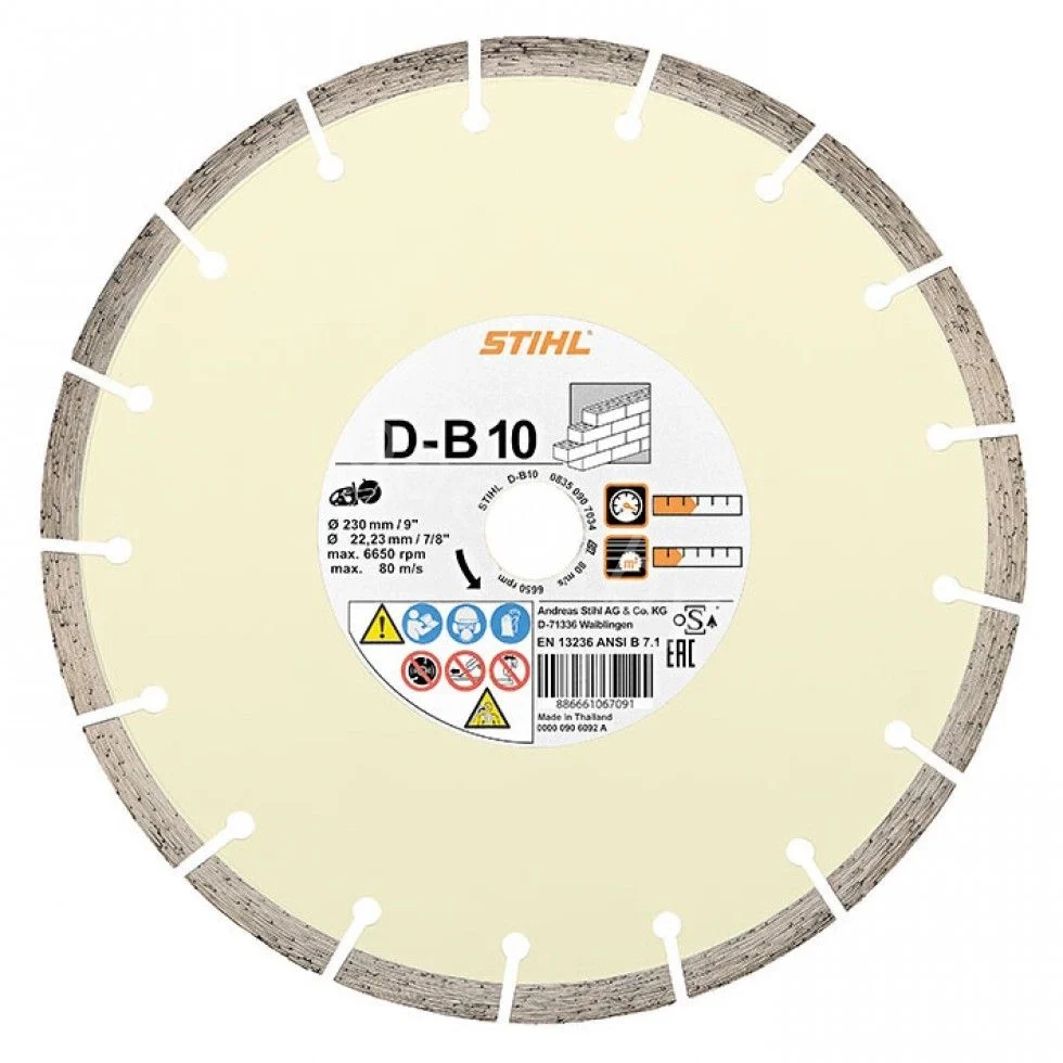 Круг алмазный D-B10 D230 22,23мм (бетон) 0835 090 7034