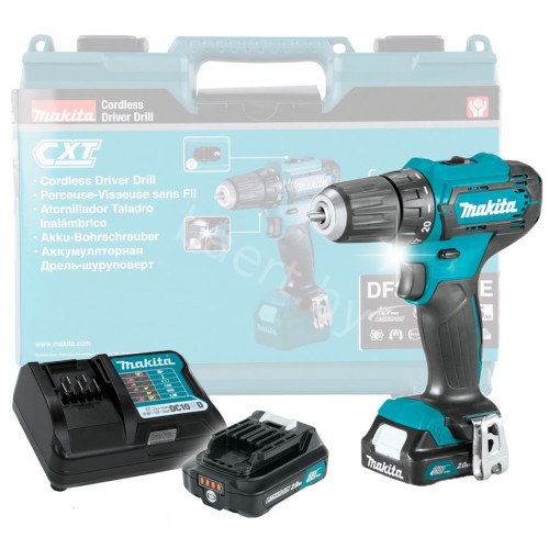 Шуруповерт MAKITA DF 333 DWAE аккумуляторный (12V/2*2.0Ah/30Nm) в чем.(DF333DWAE)