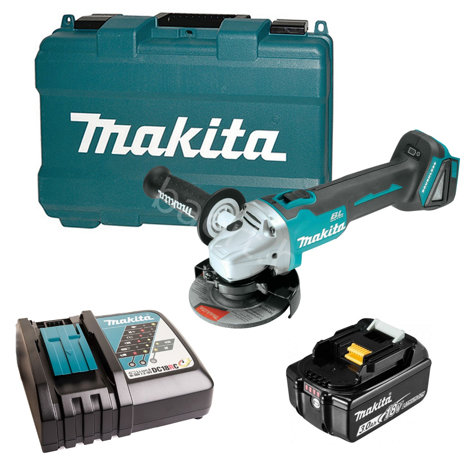 Углошлифмашина DGA504RF аккумуляторная (18V / 1*3.0Ah / DC18RC / Кейс), MAKITA,арт: DGA504RF