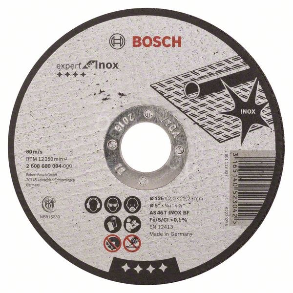 Круг отрезной прямой по нерж.стали Expert for Inox D125 2мм 2.608.600.094