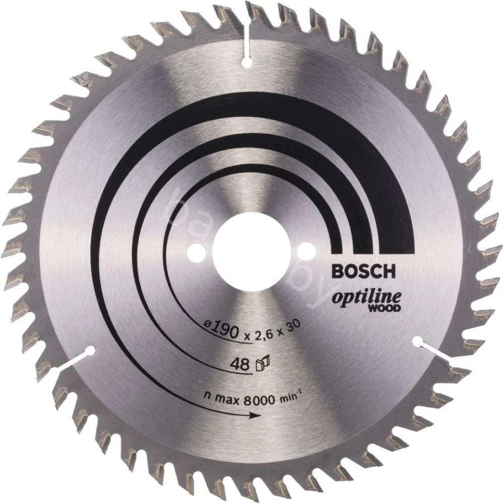 Диск пильный для ручных циркулярных пил Optiline Wood D190 30 2,6/1,6 48T 2.608.640.617