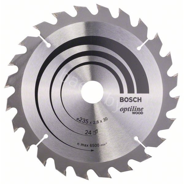 Диск пильный для ручных циркулярных пил Optiline Wood D235 30/25 2,8/1,8 24T 2.608.640.725