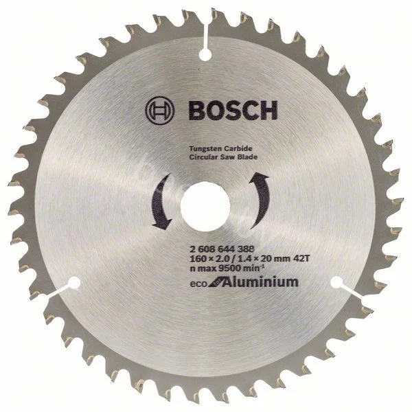 Диск пильный для циркулярных пил Eco for Aluminium D160 20/16 2.0/1.4 42T 2.608.644.388