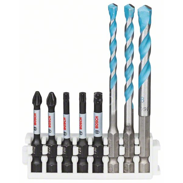 Насадка-бита Impact Control PH/PZ/T 50мм (5шт) + сверла Hex-9 MultiConstruction D5/6/8 (3шт) 2.608.577.144