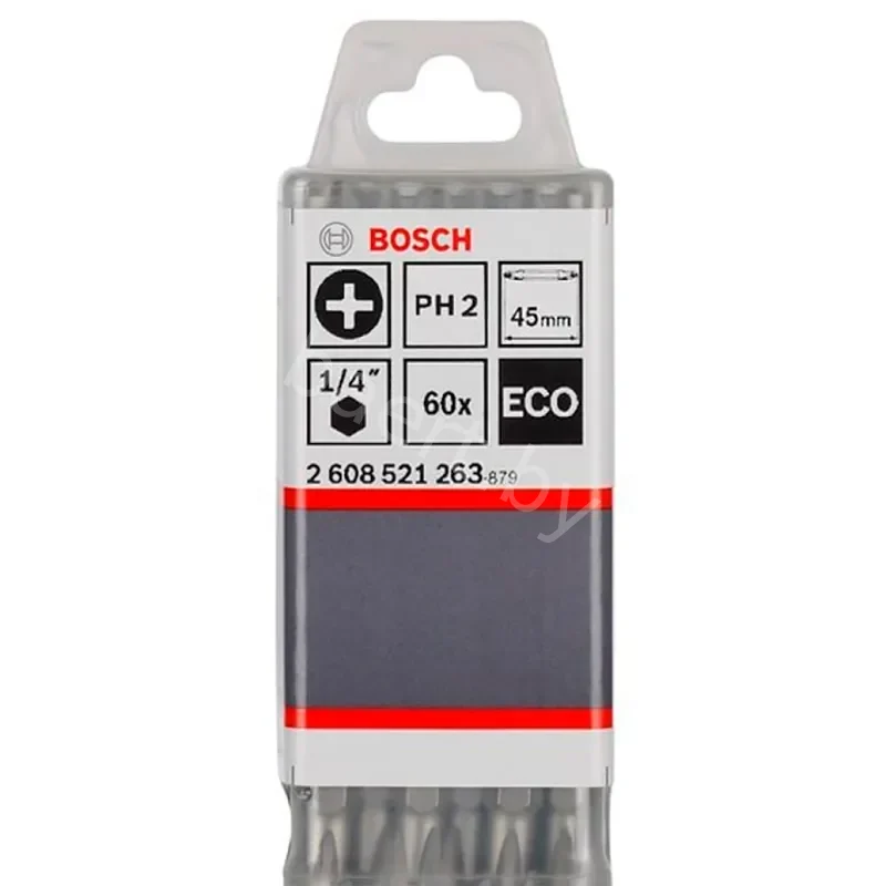 Насадка-бита ECO PH2/PH2 45мм (60шт) 2.608.521.263