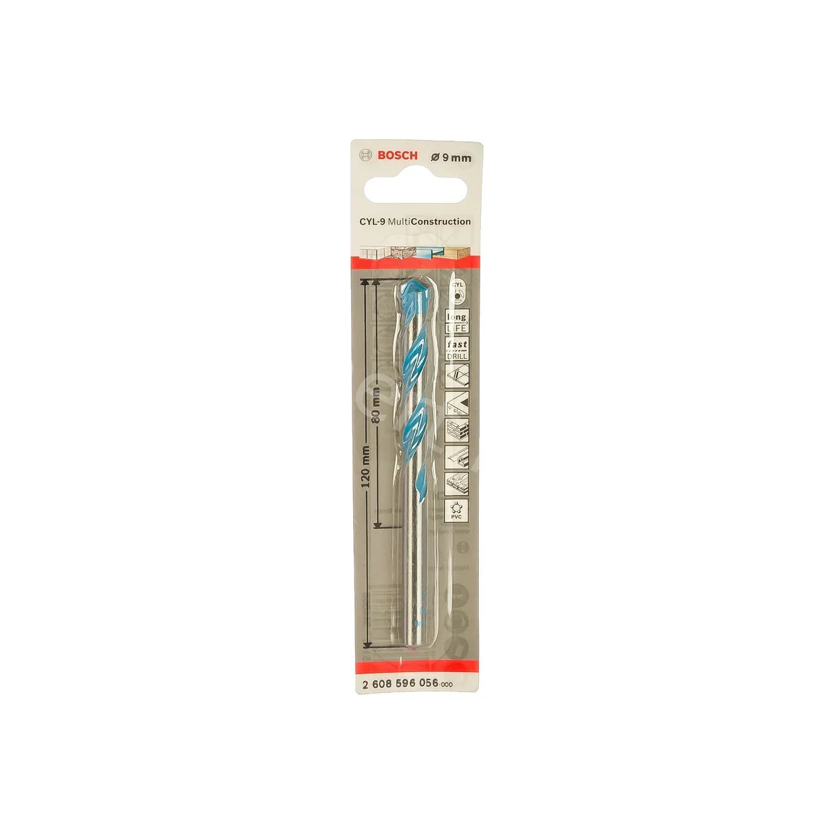 Сверло универсальное CYL-9 Multi Construction D9 80 120мм 2.608.596.056