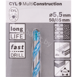 Сверло универсальное CYL-9 Multi Construction D5,5 50 85мм 2.608.596.052