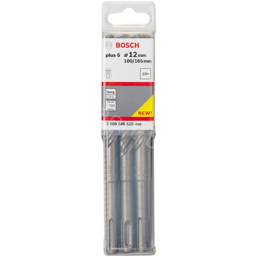 Сверло ударное по бетону SDS-Plus-5 D12 100 165 (10шт) 2.608.585.629