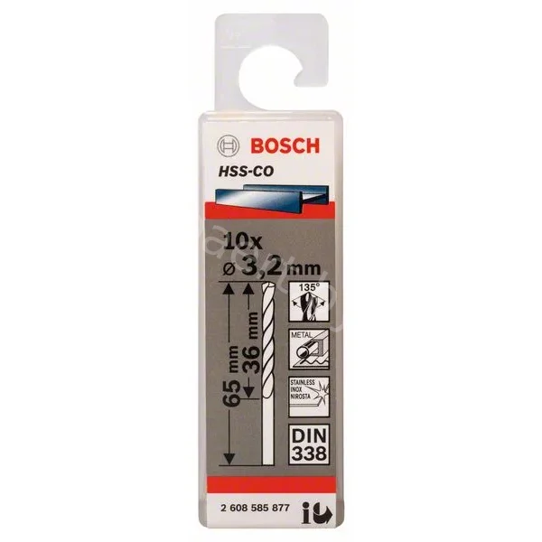 Сверло по металлу HSS-Co D3,2 36 65мм (10шт) 2.608.585.877
