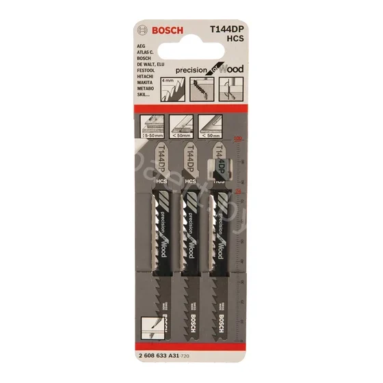 Полотно пильное по древесине T144DP HCS Precision for Wood 100*4мм (3шт) 2.608.633.A31