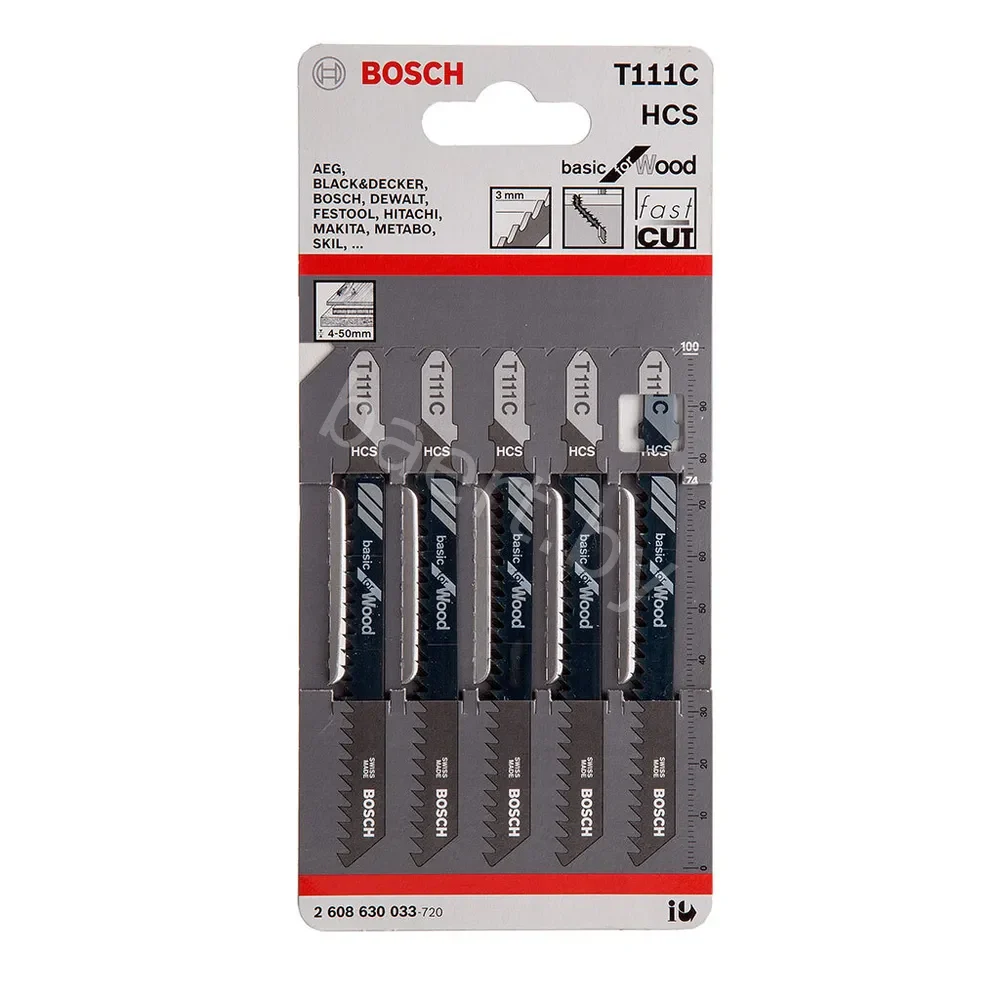 Полотно пильное по древесине T111C HCS Basic for Wood 100*3мм (5шт) 2.608.630.033