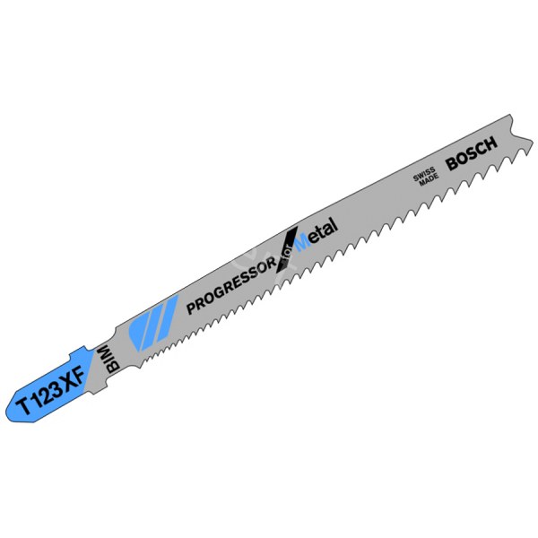 Полотно пильное по металлу T123XF BIM Progressor for Metal 100*1,2-2,6мм (5шт) 2.608.638.473